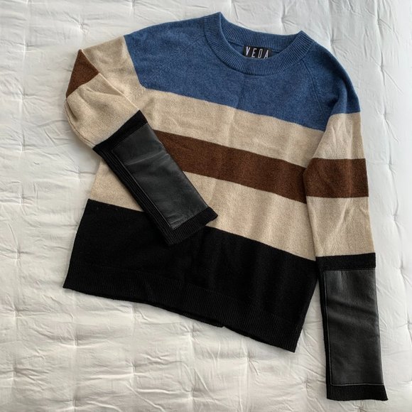 Veda Gus Cashmere Sweater Stripe - Picture 1 of 7
